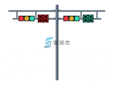 8m多懸臂無縫鋼管交通信號(hào)燈桿